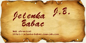 Jelenka Babac vizit kartica